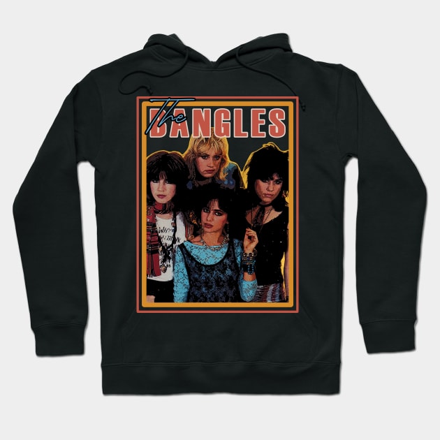 Manic Monday Blues Vintage Tees Capturing The Bangles’ Pop Rock Brilliance Hoodie by Chibi Monster